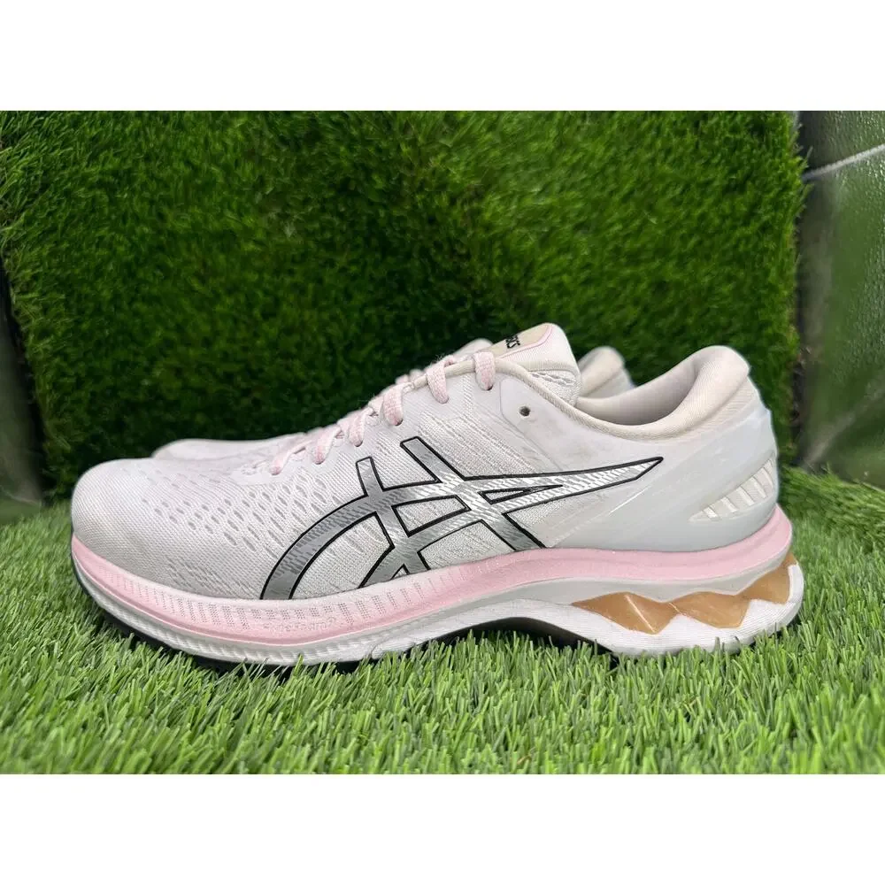 Asics Gel-Kayano 27 1012A649 Athletic Sneaker Womens 8.5 White Synthetic Running